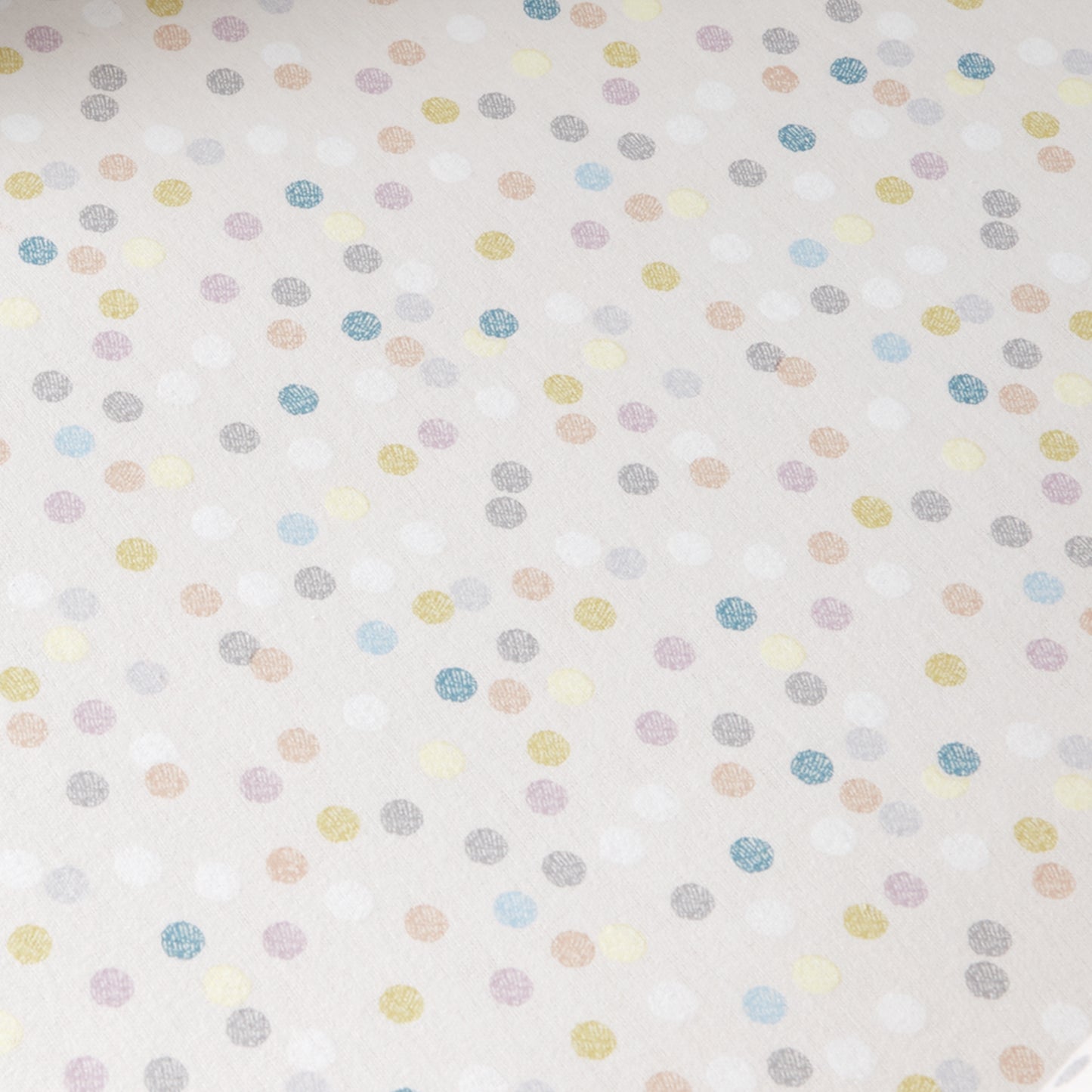 Brushed Balloons Spot Cotton Fitted Sheet in White by Bianca Kids