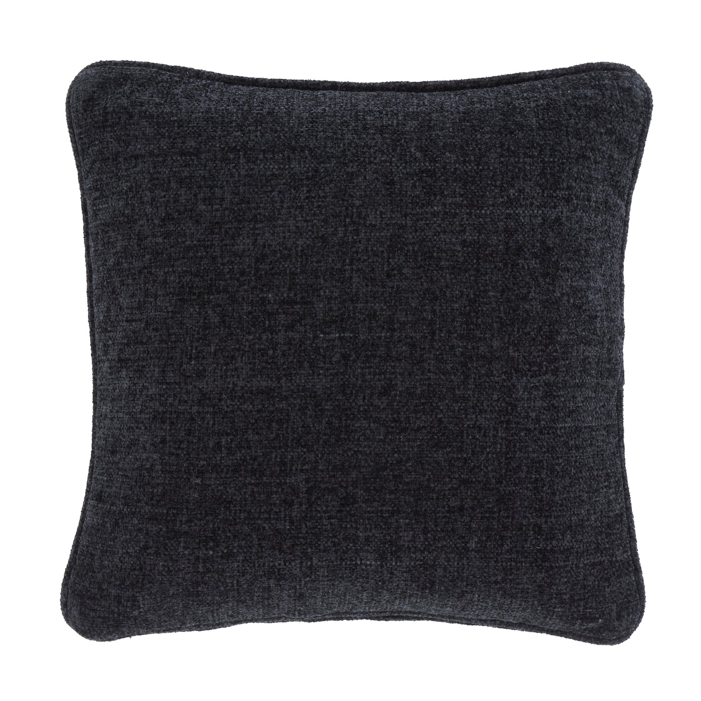 Wilson Plain Chenille Filled Cushion in Black by Catherine Lansfield