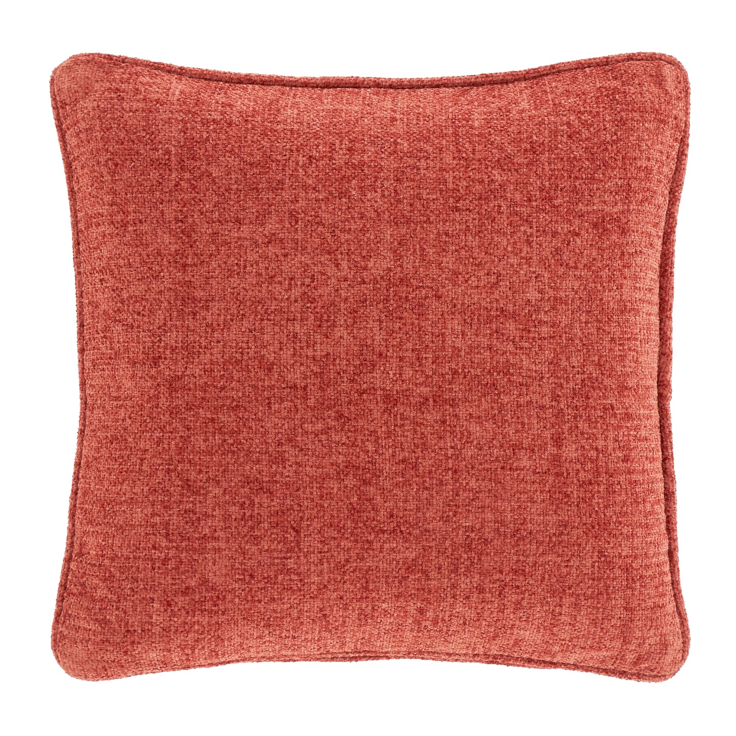 Wilson Plain Chenille Filled Cushion in Terracotta by Catherine Lansfield