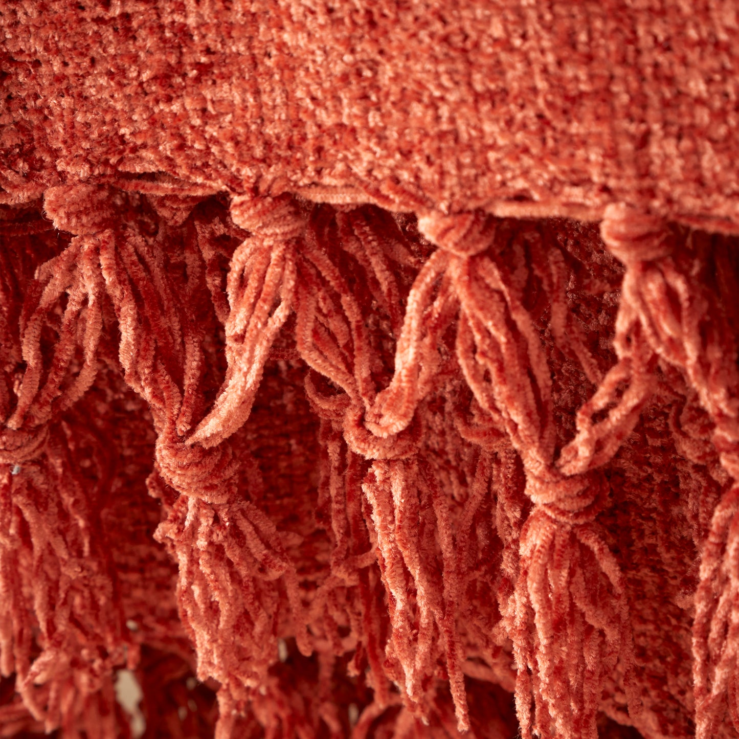 Wilson Plain Chenille 130x170cm Blanket Throw in Terracotta by Catherine Lansfield