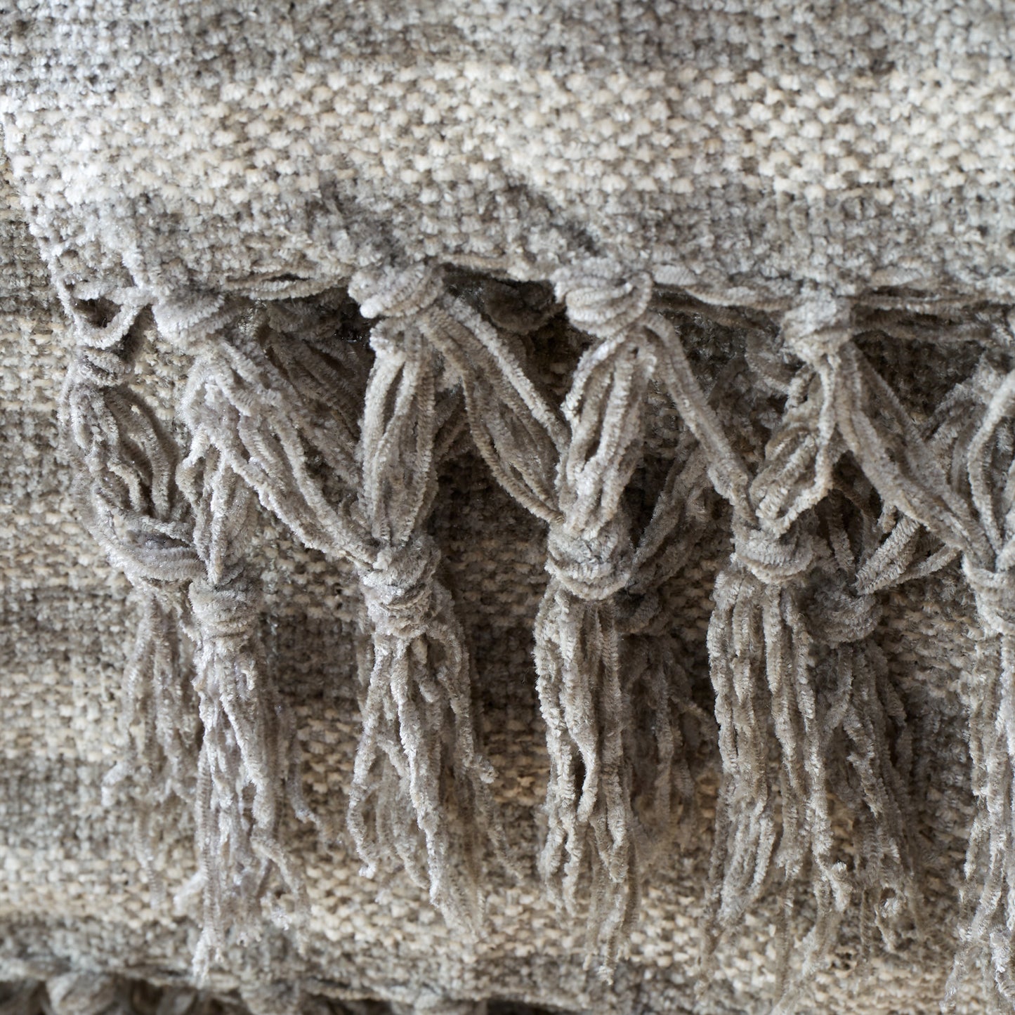 Stripe Chenille Blanket Throw in Grey by Catherine Lansfield