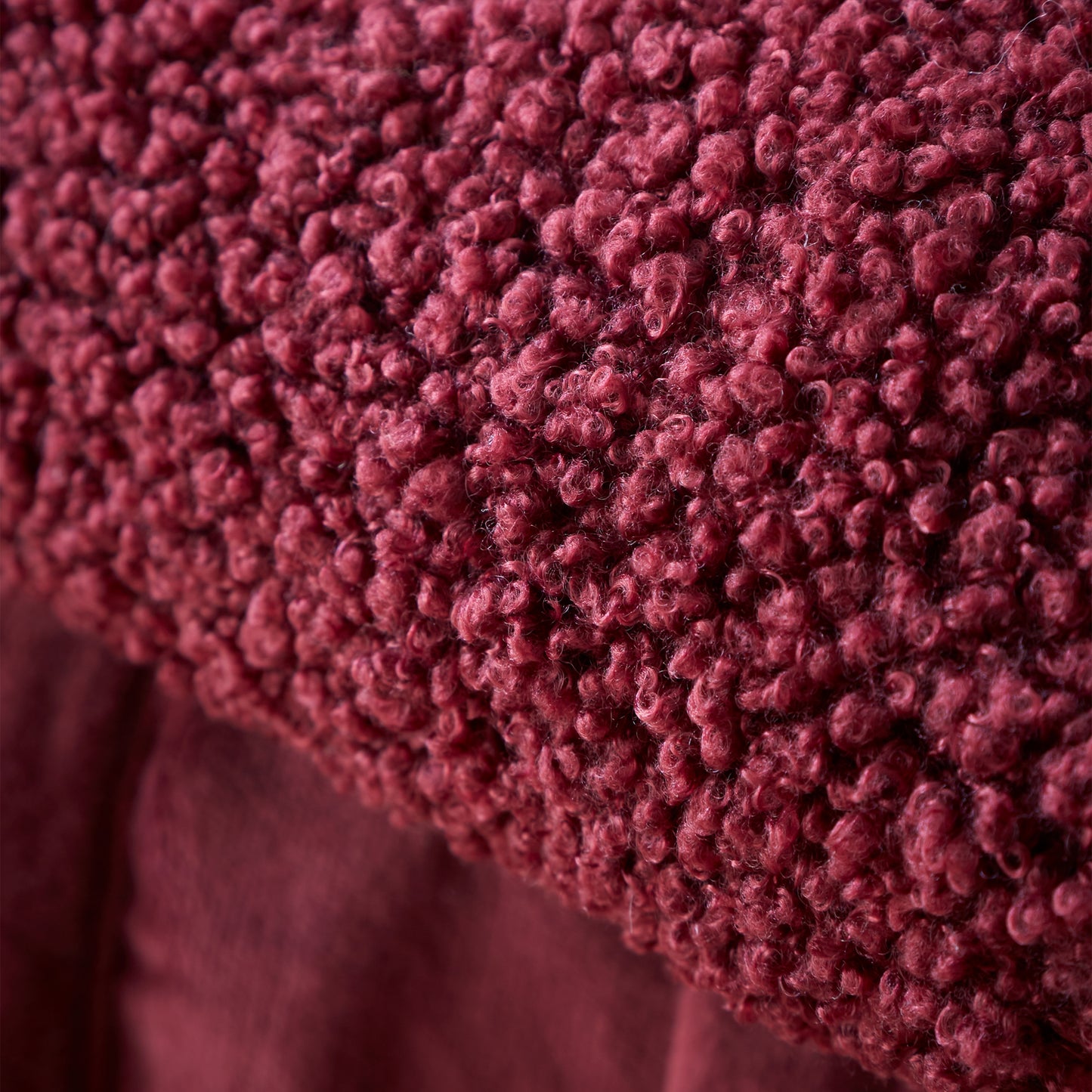 So Soft Velvet Boucle Blanket Throw in Damson by Catherine Lansfield