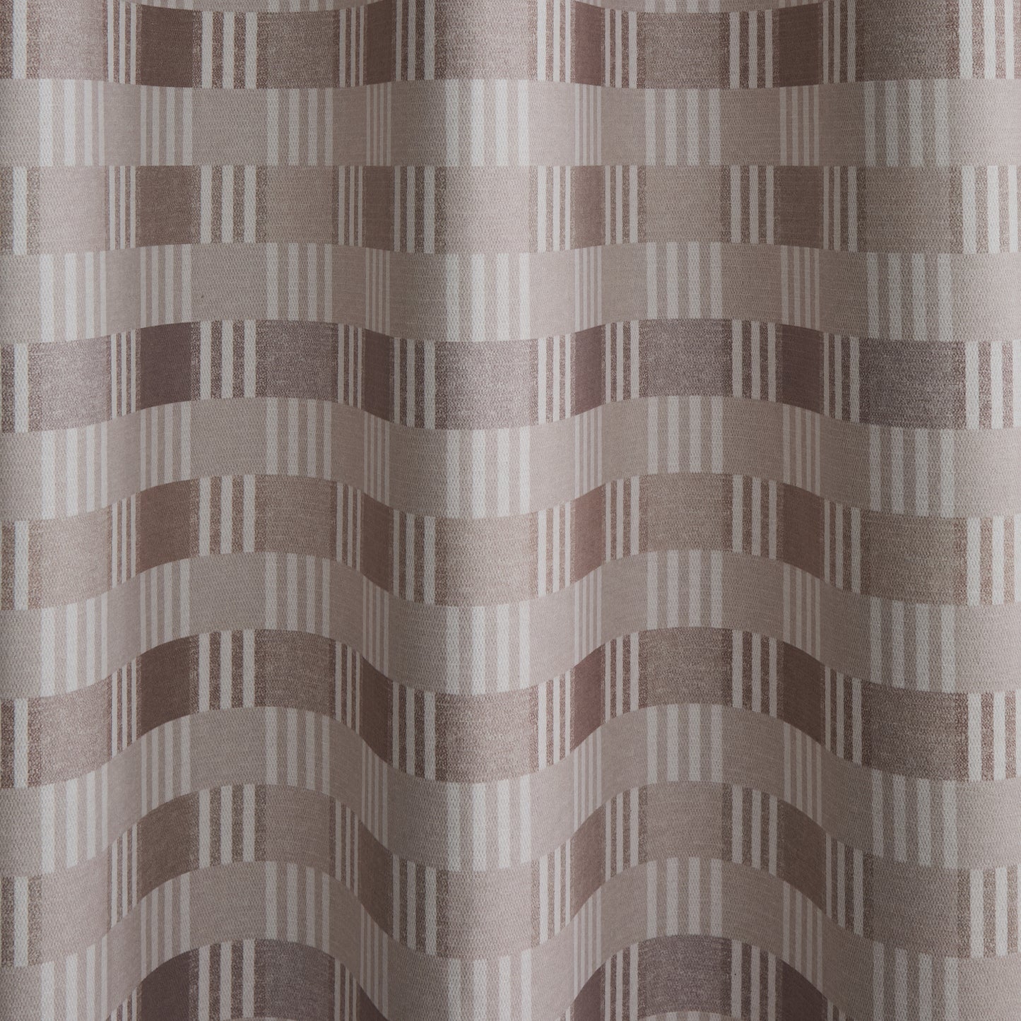 Wilson Check Blackout Thermal Eyelet Curtains in Natural by Catherine Lansfield