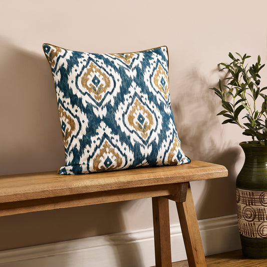 Suri Geo Cushion in Teal by Pineapple Elephant