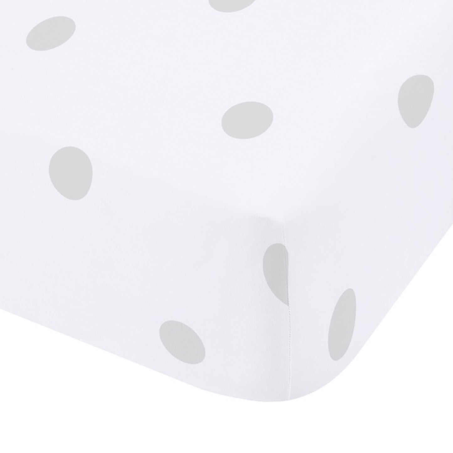 Brushed Polka Dot Cotton Fitted Sheet in Grey by Catherine Lansfield