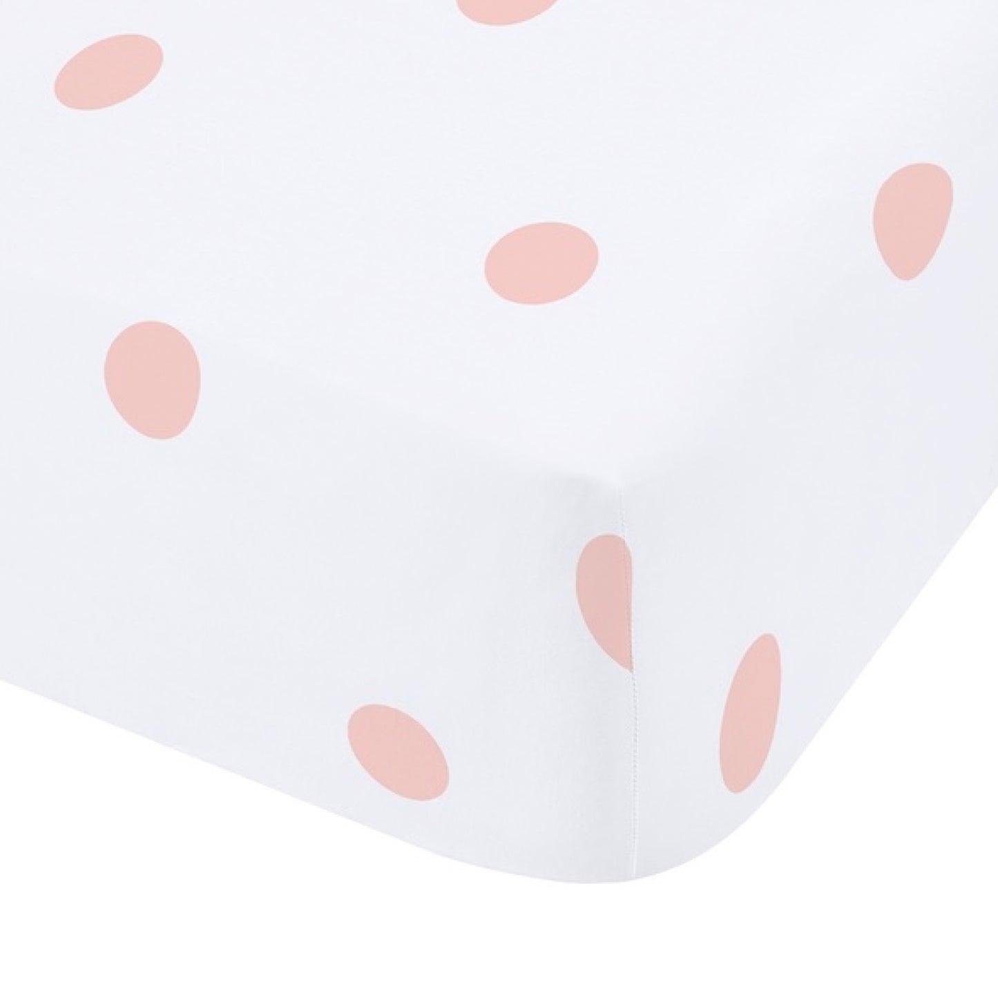 Brushed Polka Dot Cotton Fitted Sheet in Pink by Catherine Lansfield