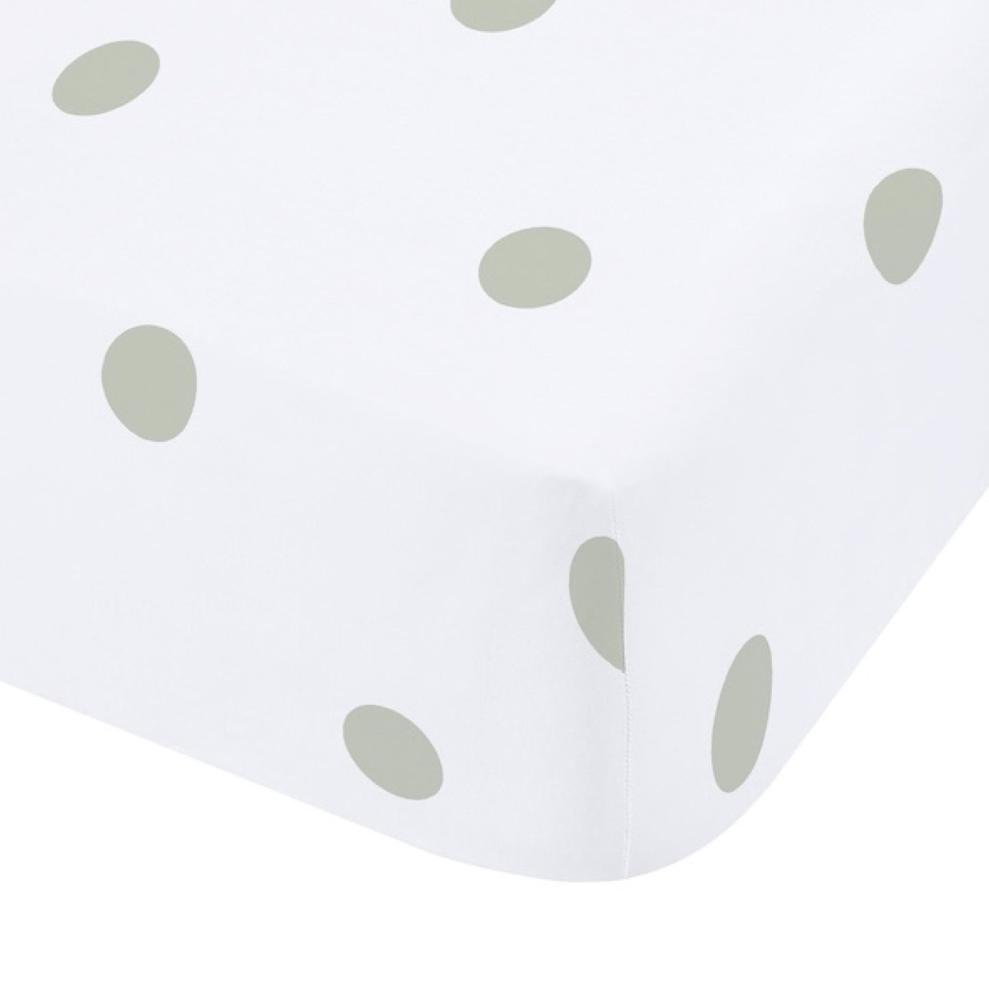 Brushed Polka Dot CottonFitted Sheet in Green by Catherine Lansfield