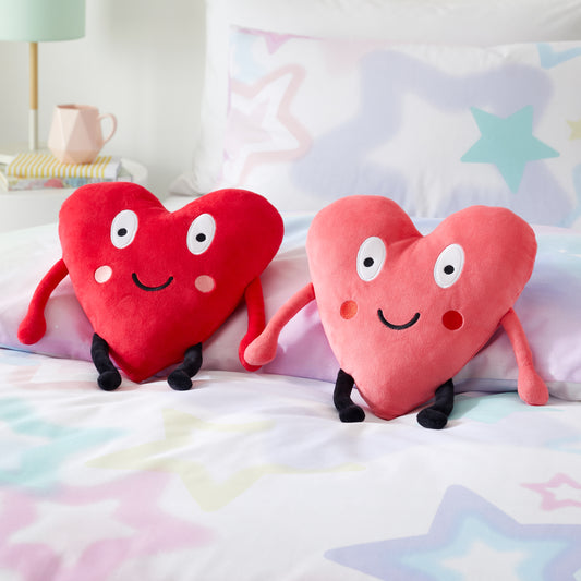 Forever Together Sweet Hearts Magnetic Hands Cushions in Red by Catherine Lansfield