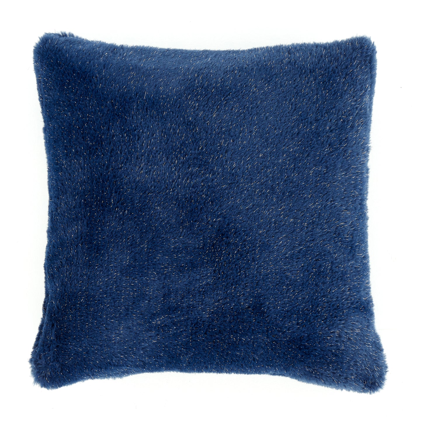 Cosy Glamour Fur Filled Cushion in Navy Blue by Catherine Lansfield