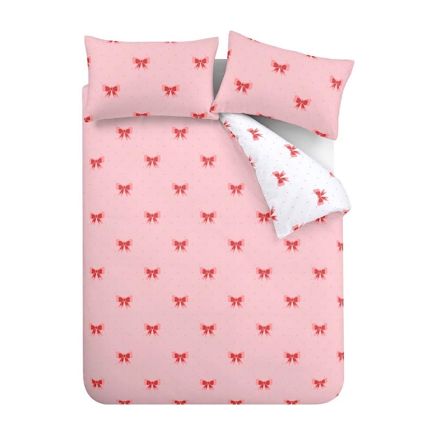 Dotty Bows Reversible Duvet Cover Set by Sassy B