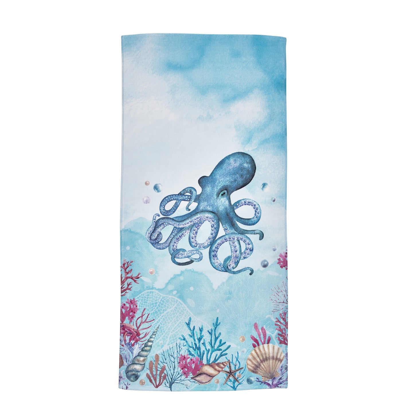 Octopus Cotton Beach Towel in Blue by Catherine Lansfield