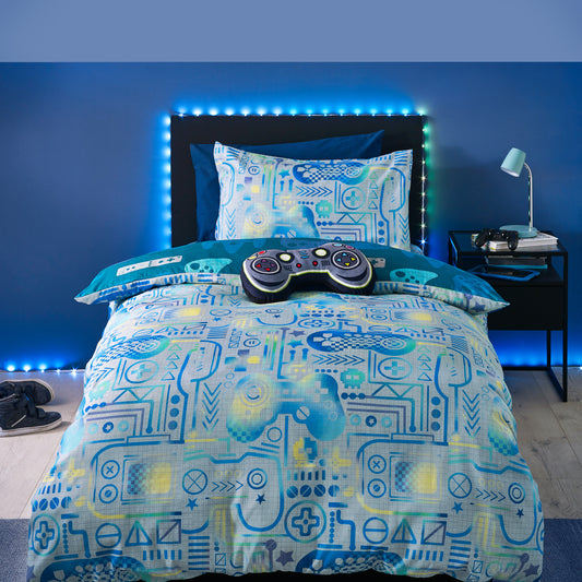 Gamer So Soft Duvet Cover Set in Grey by Catherine Lansfield Kids