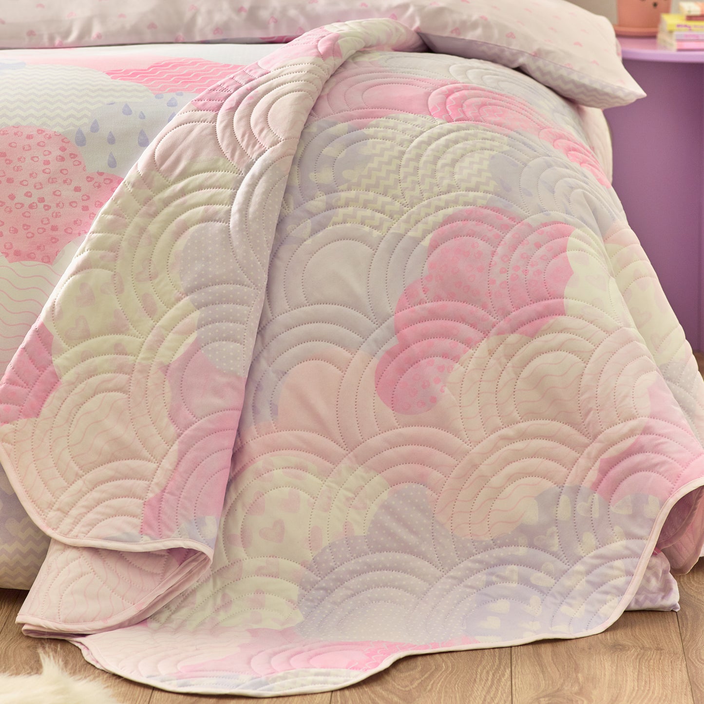 Soft as a Cloud Bedspread in Pink by Catherine Lansfield Kids