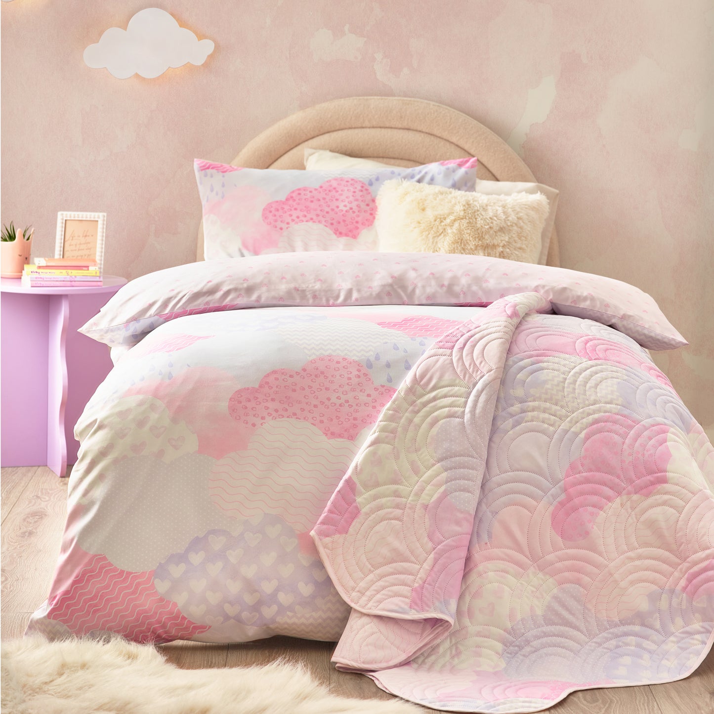 Soft as a Cloud Bedspread in Pink by Catherine Lansfield Kids