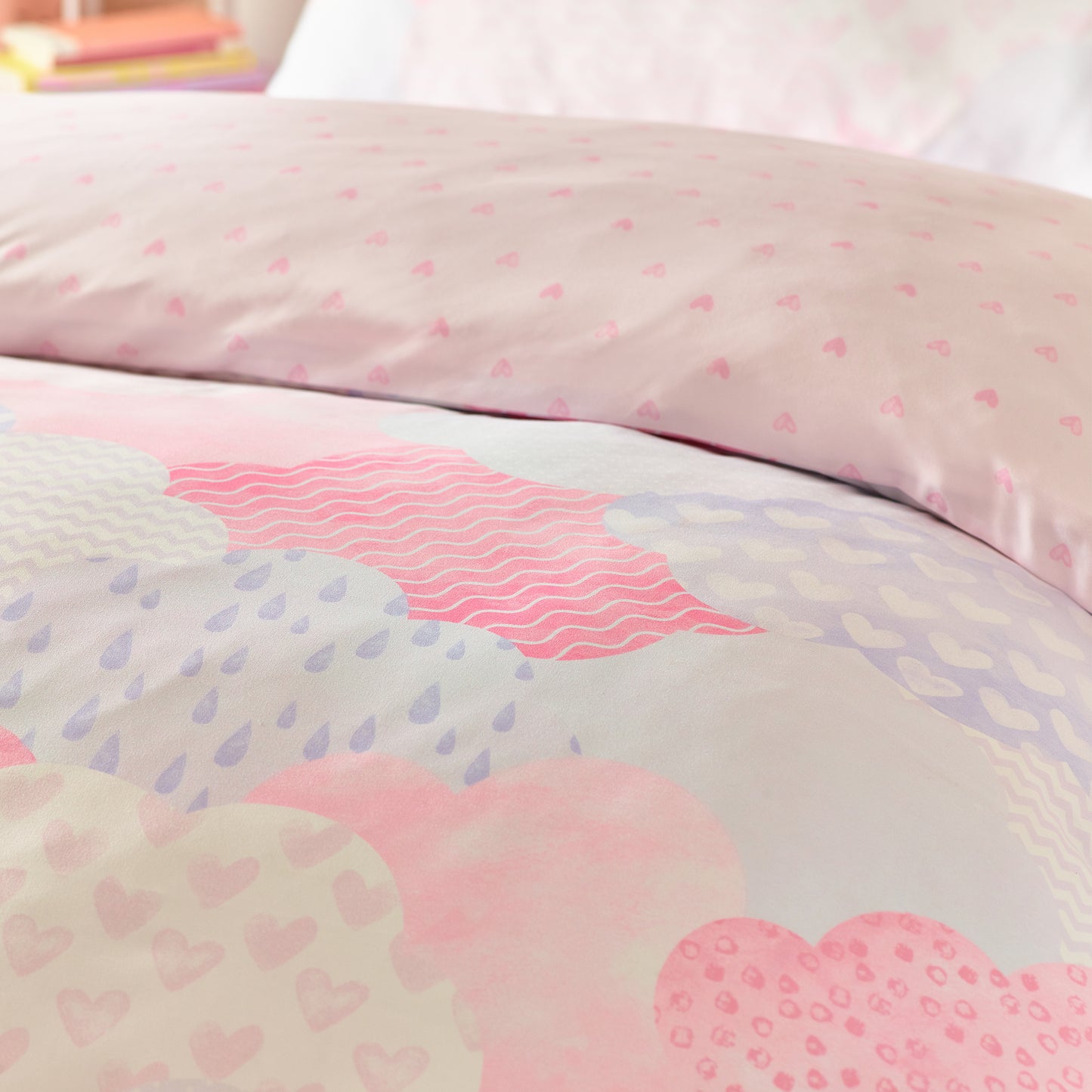 Soft as a Cloud Duvet Cover Set in Pink by Catherine Lansfield Kids