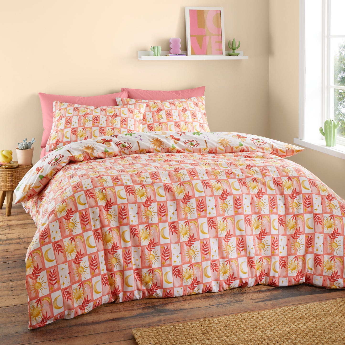 Fiesta Reversible Duvet Cover Set in Natural by Sassy B