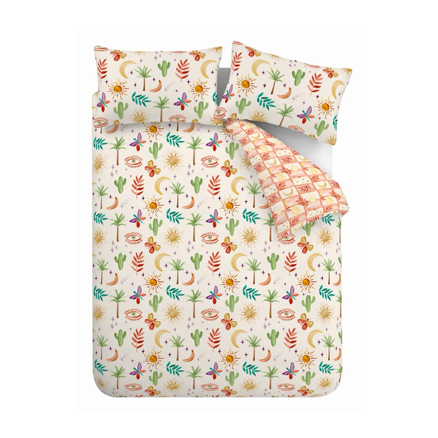 Fiesta Reversible Duvet Cover Set in Natural by Sassy B