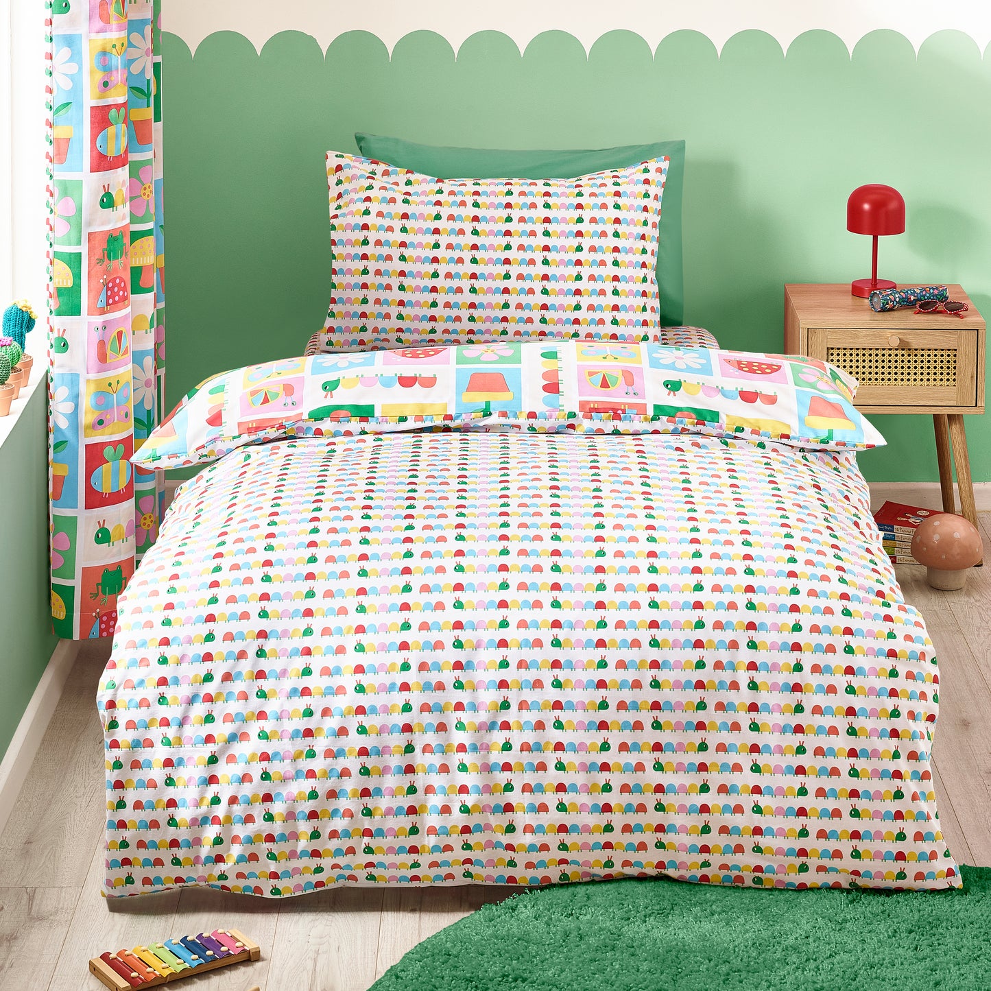 Curious Caterpillar Duvet Cover Set by Catherine Lansfield Kids