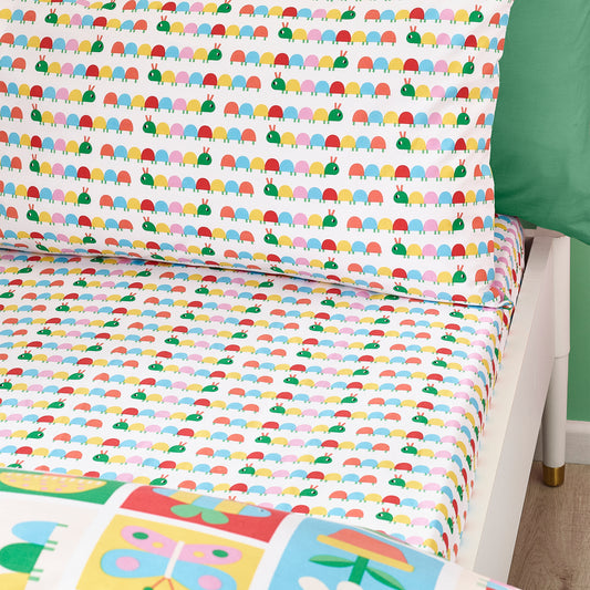 Curious Caterpillar Fitted Sheet by Catherine Lansfield Kids