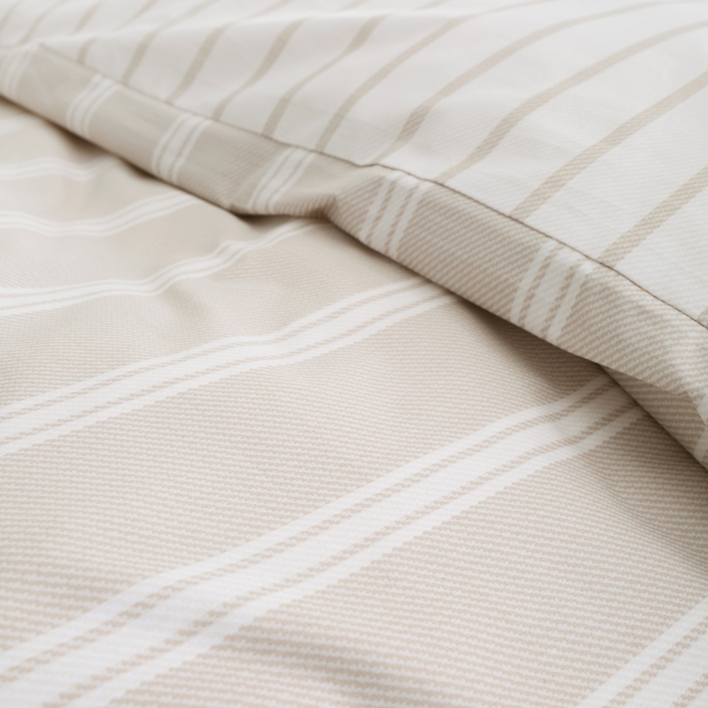 Ashford Stripe 200 Thread Count Cotton Duvet Cover Set in Natural by Bianca