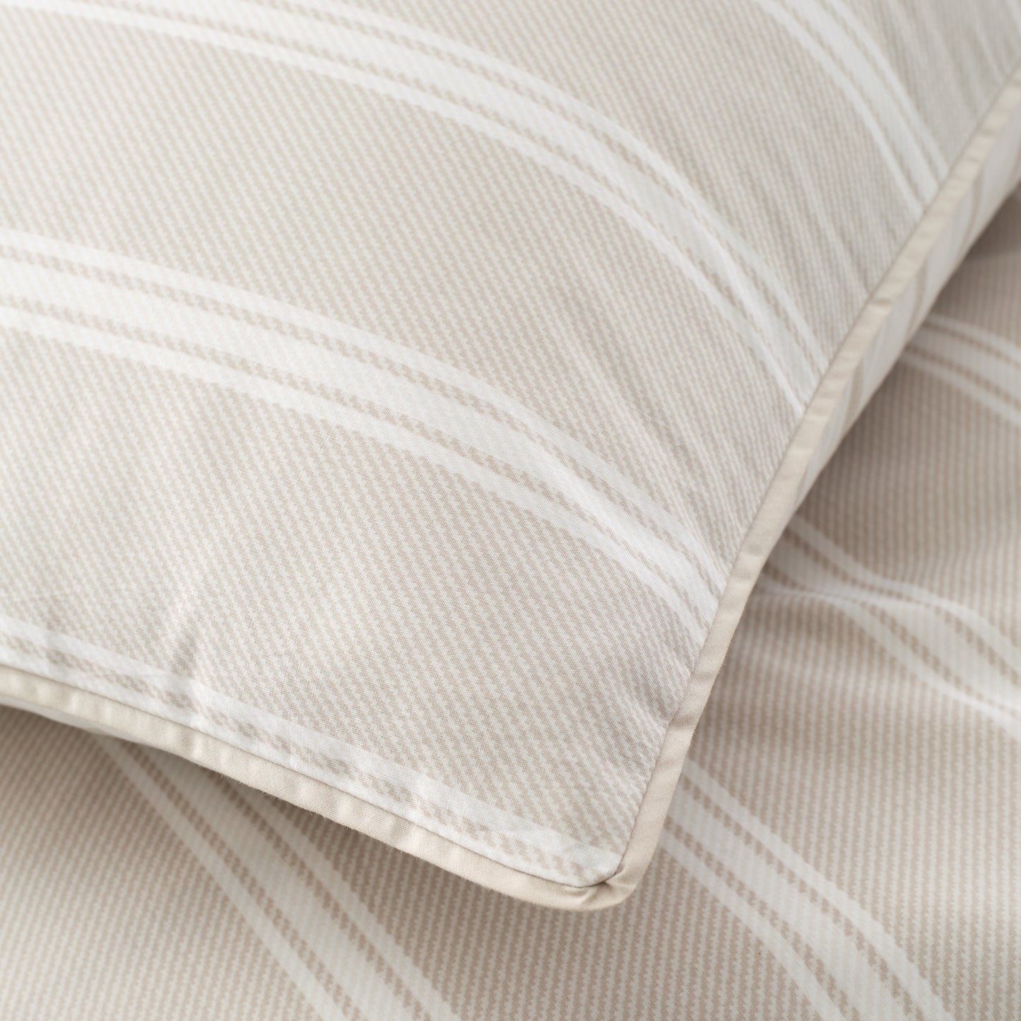 Ashford Stripe 200 Thread Count Cotton Duvet Cover Set in Natural by Bianca