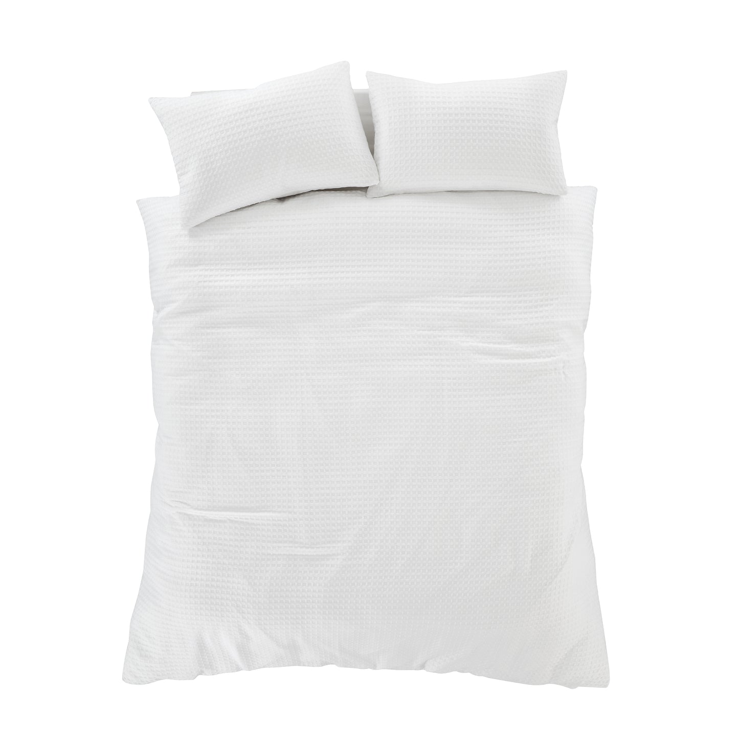 Muscat Waffle Duvet Cover Set in White by Pineapple Elephant