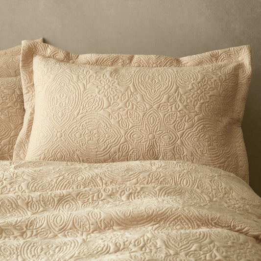 Casablanca Pinsonic Pillowsham Pair in Natural by Pineapple Elephant