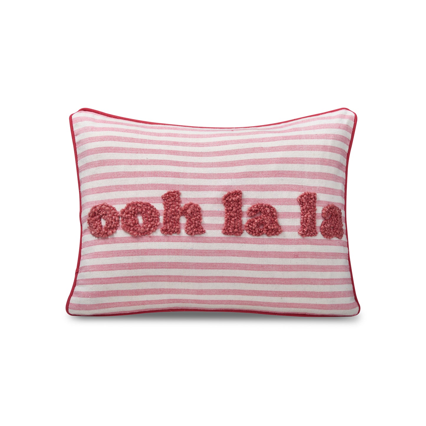 Ooh La La Tufted Stripe 30x40cm Cushion in Pink by Catherine Lansfield