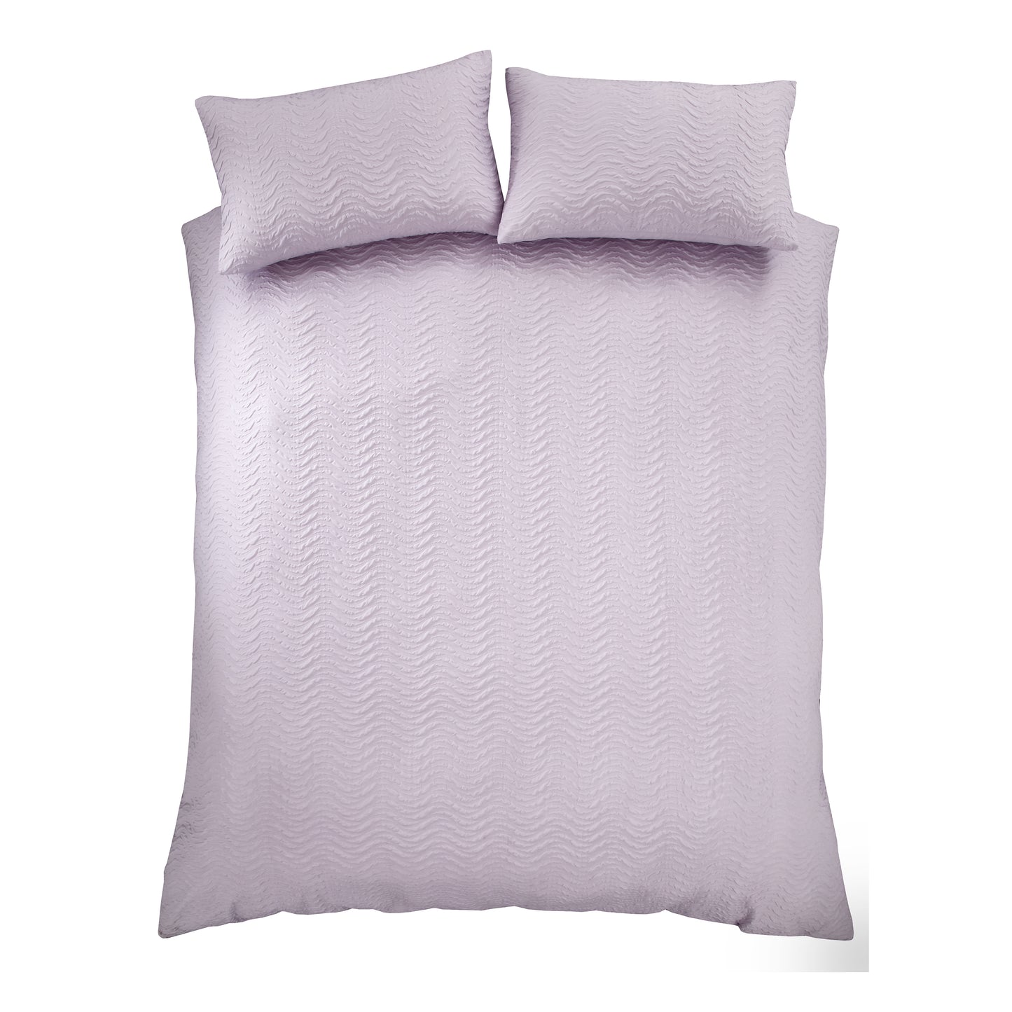 Heatset Wave Duvet Cover Set in Lilac by Catherine Lansfield