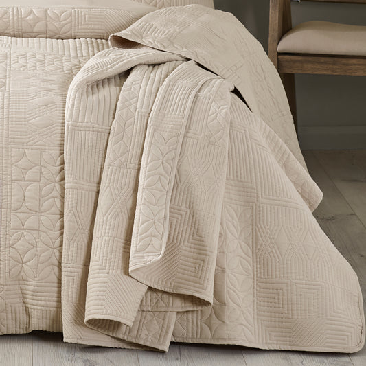 Folkstone Geo Bedspread in Natural by Catherine Lansfield