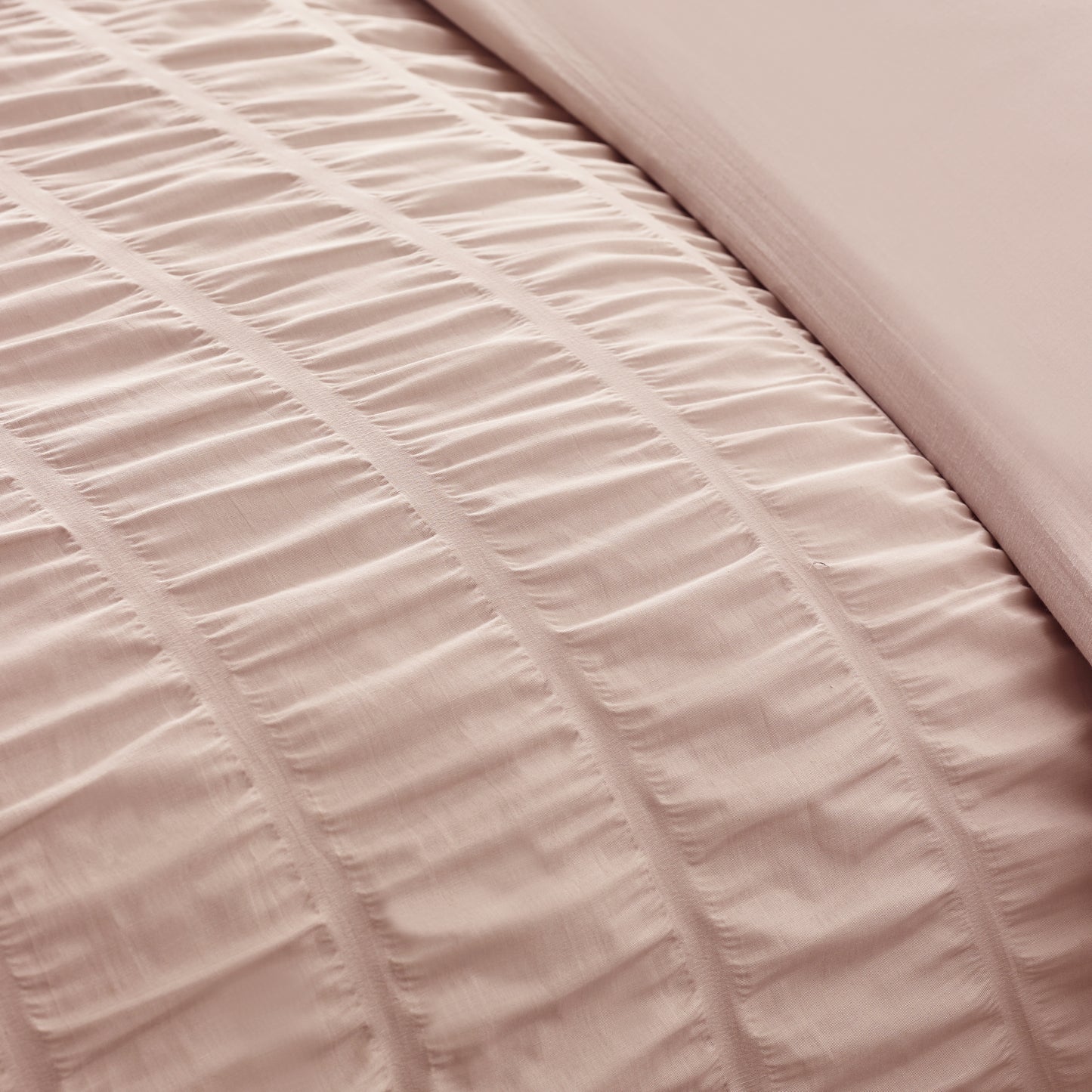 Seersucker Frill Duvet Cover Set in Pink by Catherine Lansfield