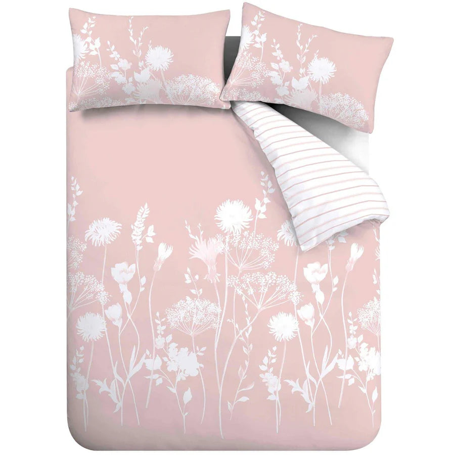 Meadowsweet Floral Blush Duvet Cover Set by Catherine Lansfield