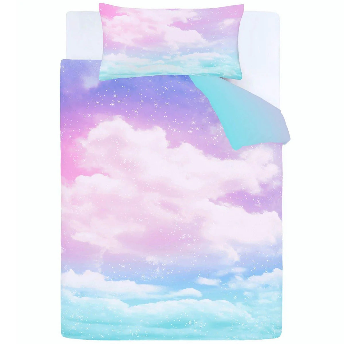 Ombre Rainbow Clouds Duvet Cover Set by Catherine Lansfield Kids