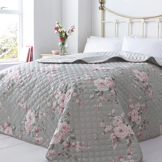 Canterbury Bedspread in Grey by Catherine Lansfield