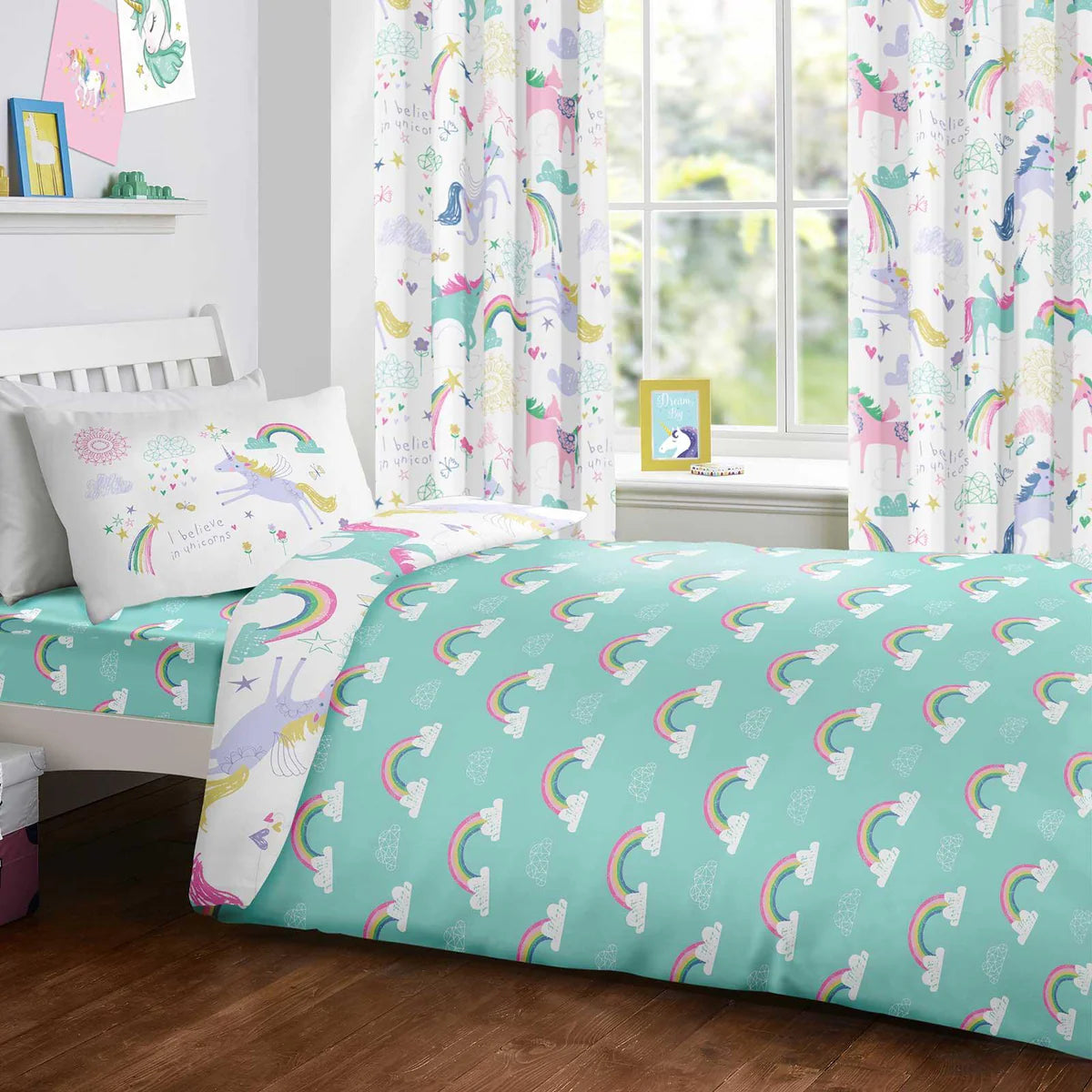 Rainbow Unicorn Duvet Cover Set by Bedlam