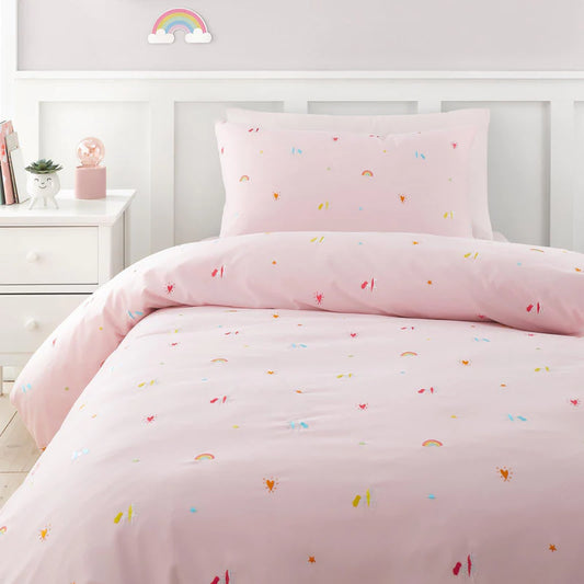 Embroidered Unicorn Duvet Cover Set by Catherine Lansfield Kids