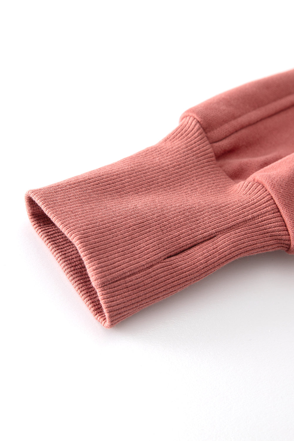 Zip Up Stand Collar Ribbed Thumbhole Sleeve Sweatshirt - 12 Colours Available