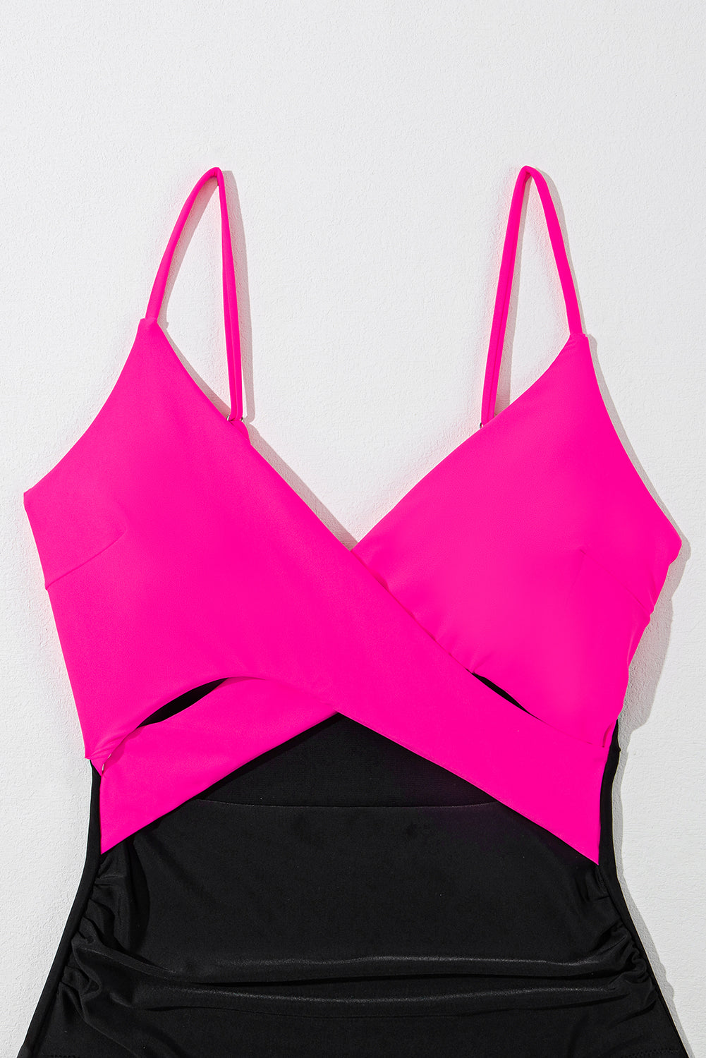 Two Tone Colorblock Cutout One Piece Swimsuit