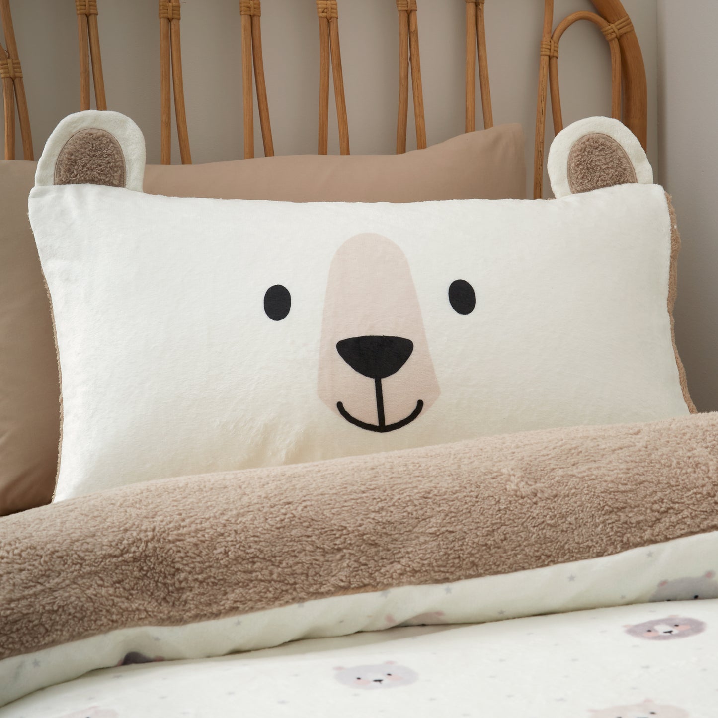 Catherine Lansfield Natural Cosy Bear So Soft Duvet Cover Set