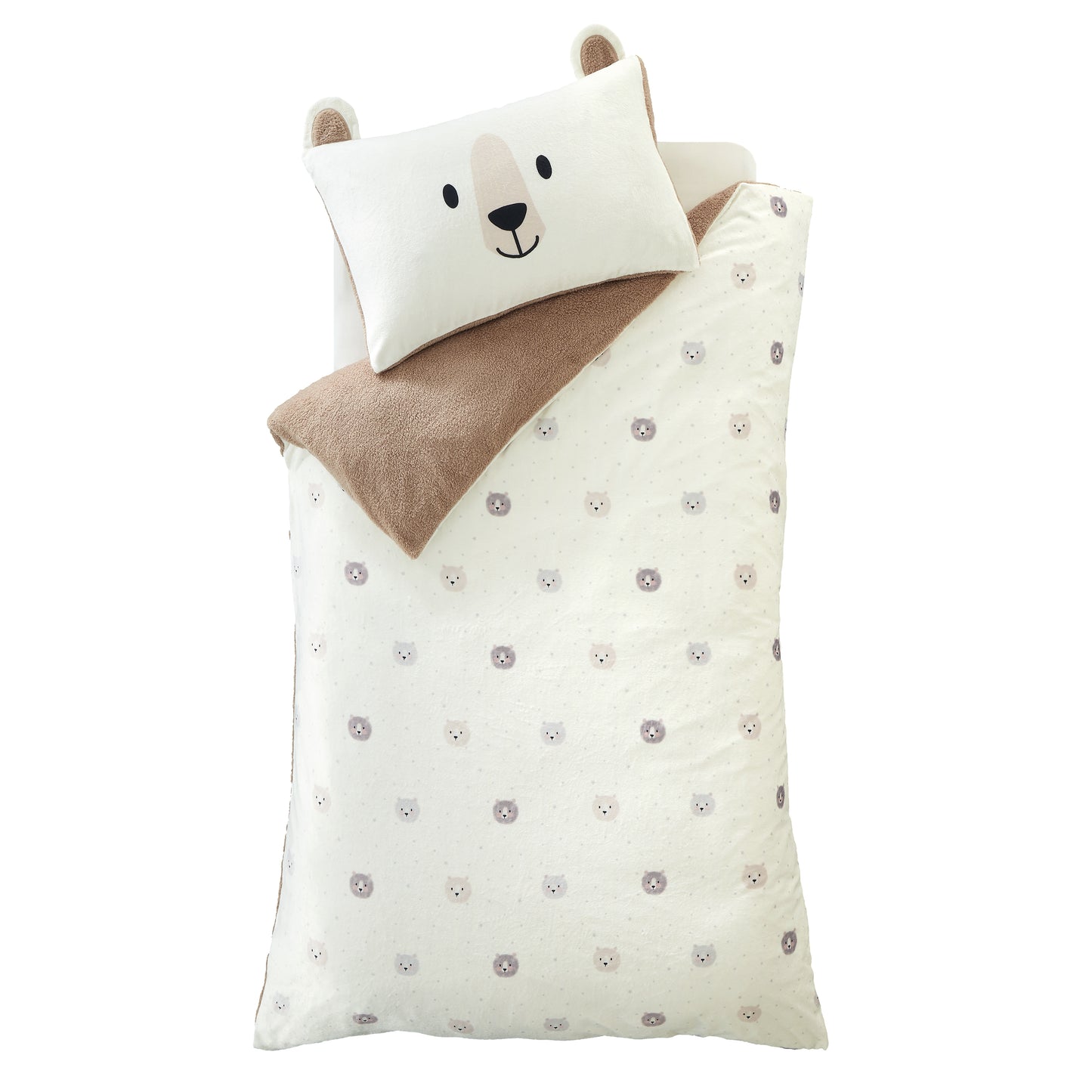 Catherine Lansfield Natural Cosy Bear So Soft Duvet Cover Set