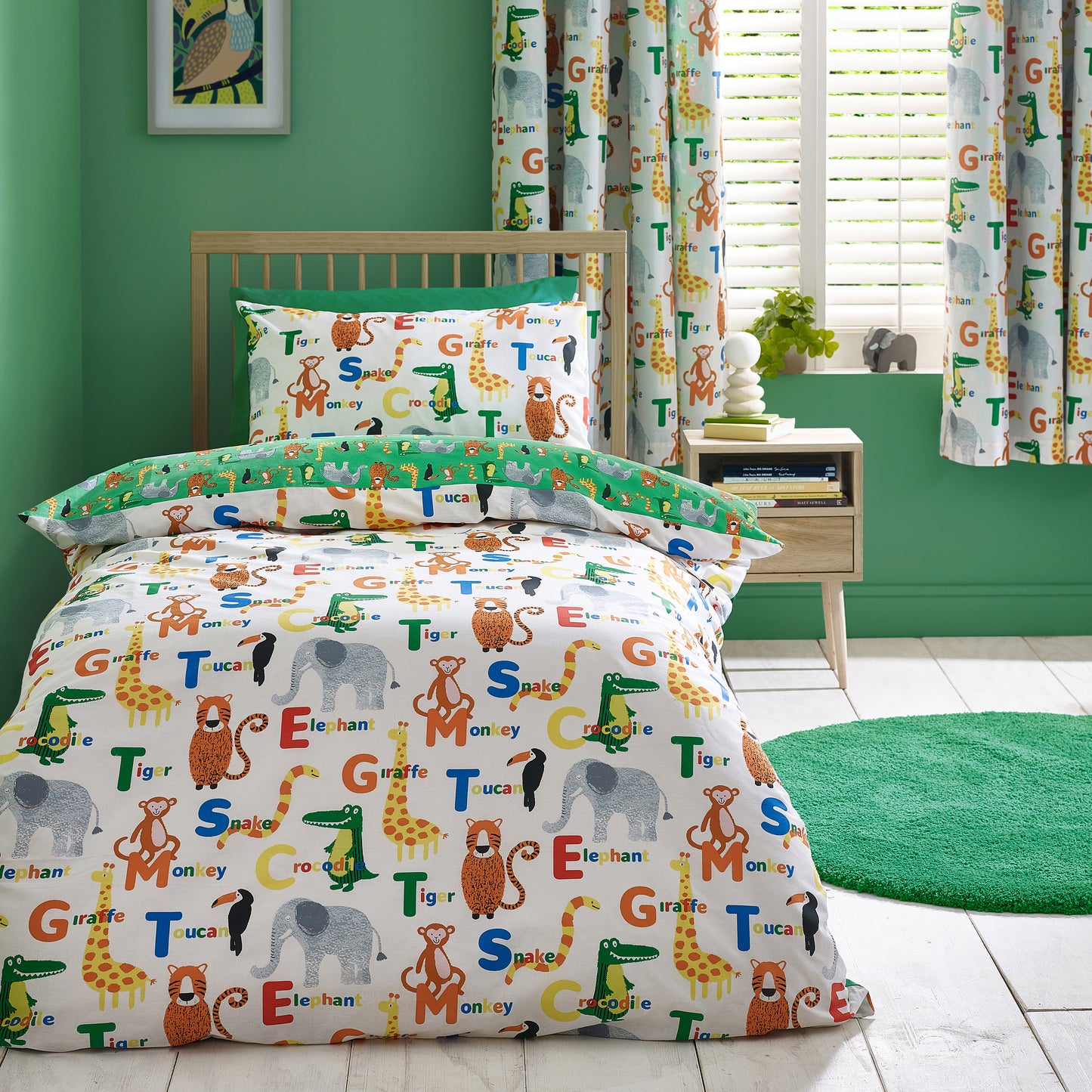 Animal Magic Reversible Duvet Cover Set in Natural