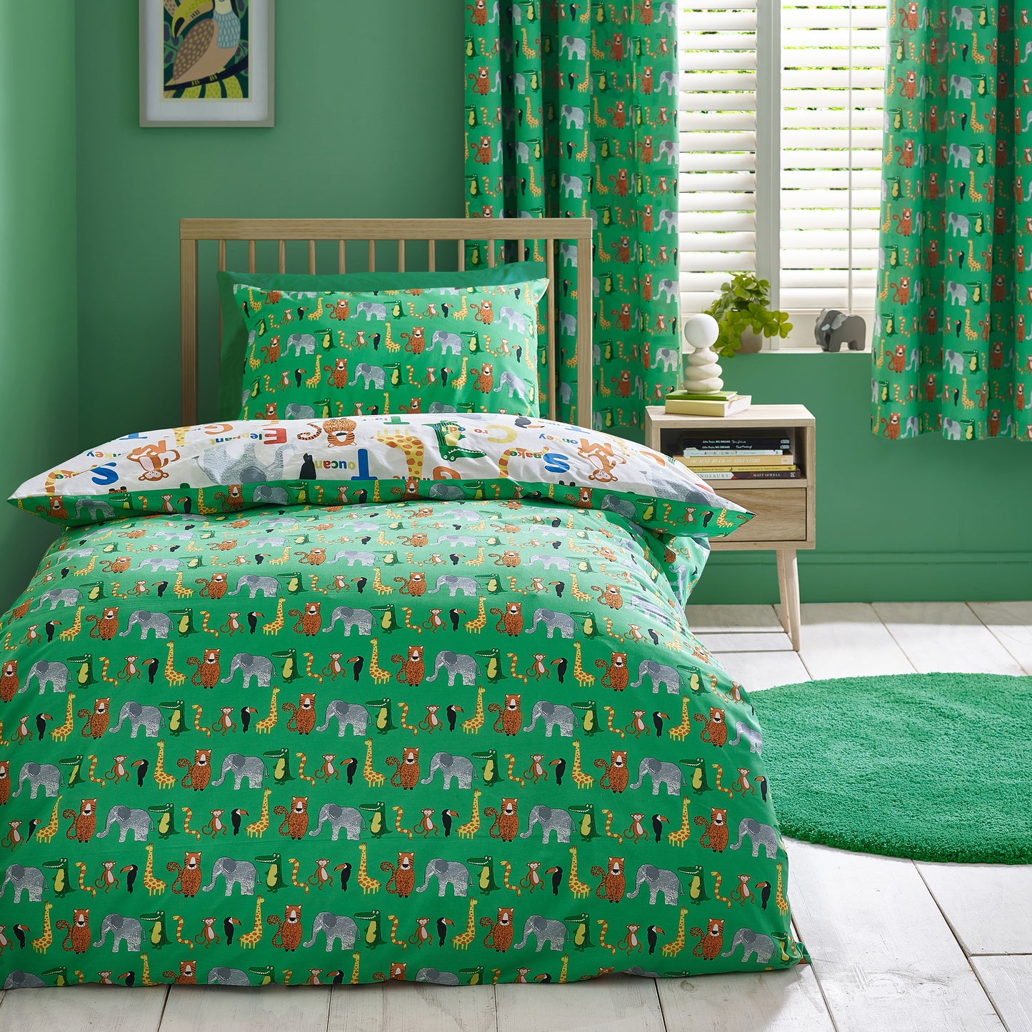 Animal Magic Reversible Duvet Cover Set in Natural