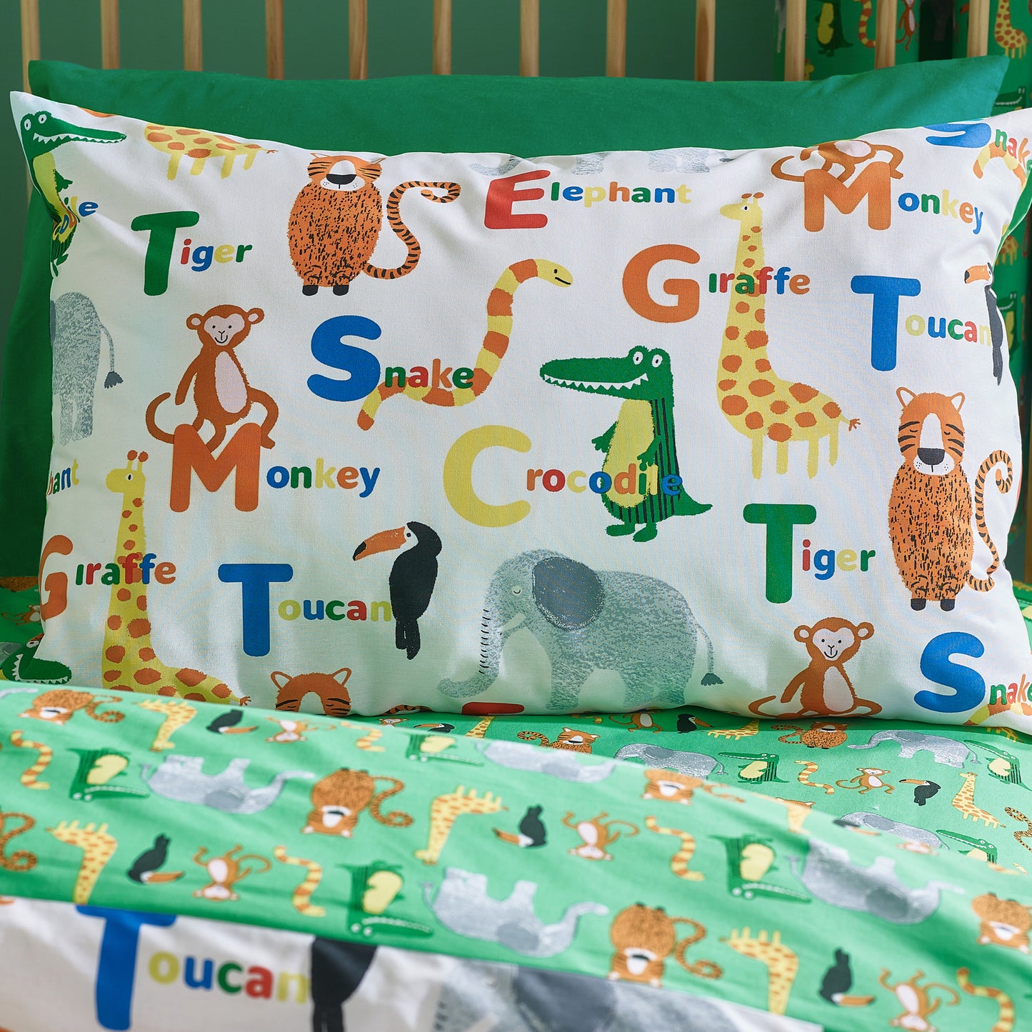 Animal Magic Reversible Duvet Cover Set in Natural