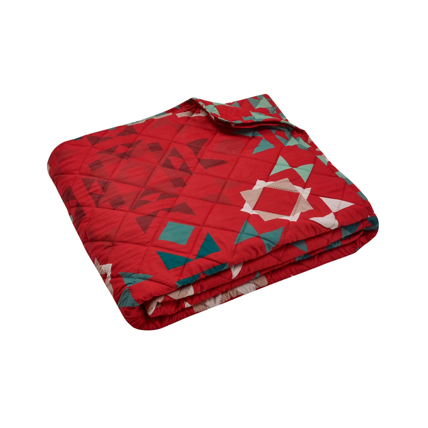 Christmas Patchwork Quilted Bedspread in Red by Catherine Lansfield