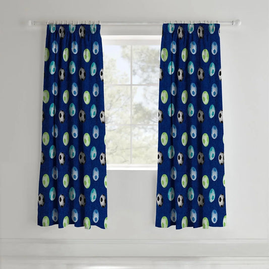 Football Tape Top Curtains by Catherine Lansfield Kids