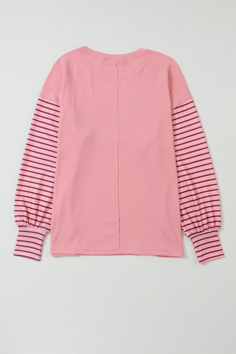 Colorblock Striped Bishop Sleeve Top