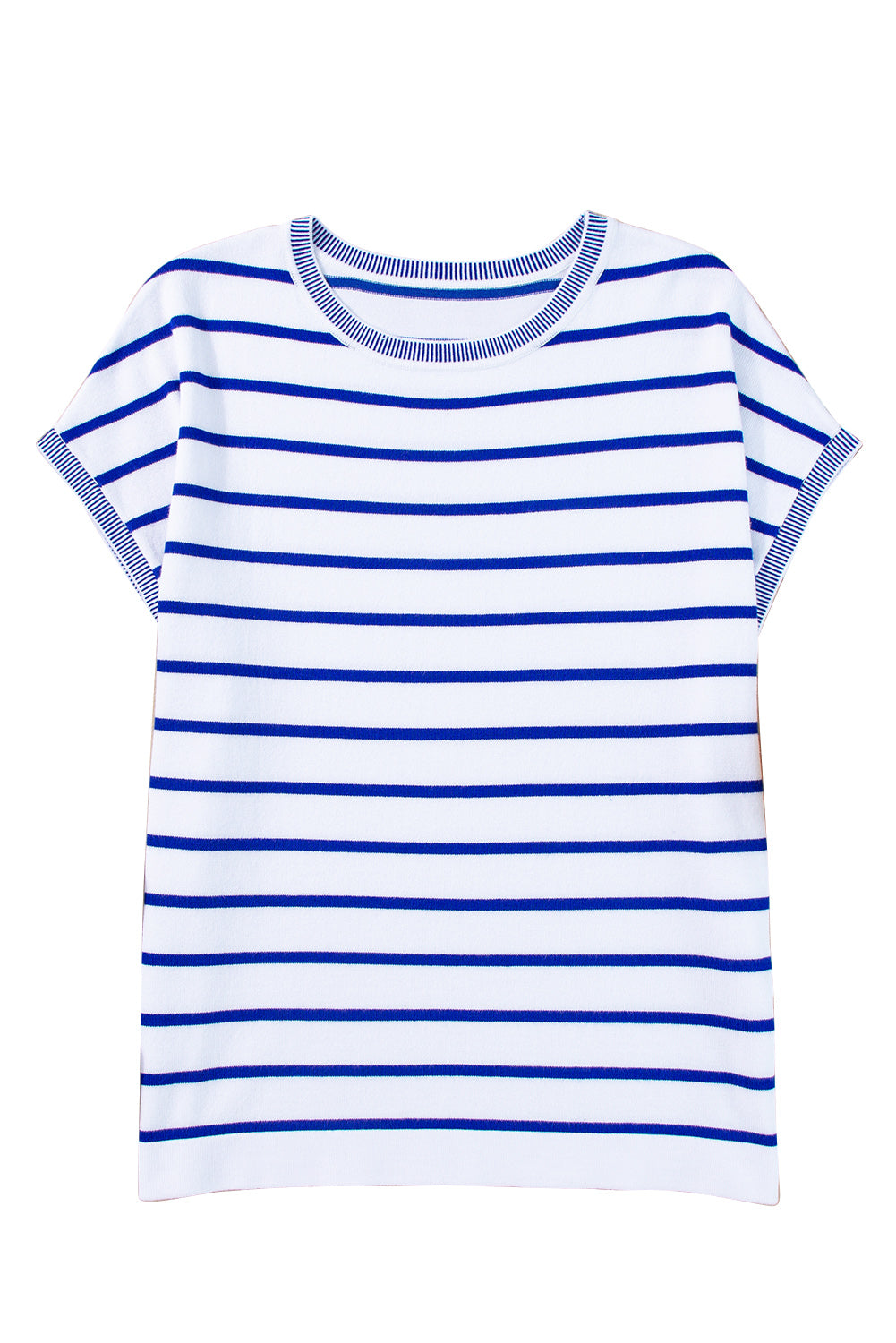 Stripe Knitted Dolman T Shirt