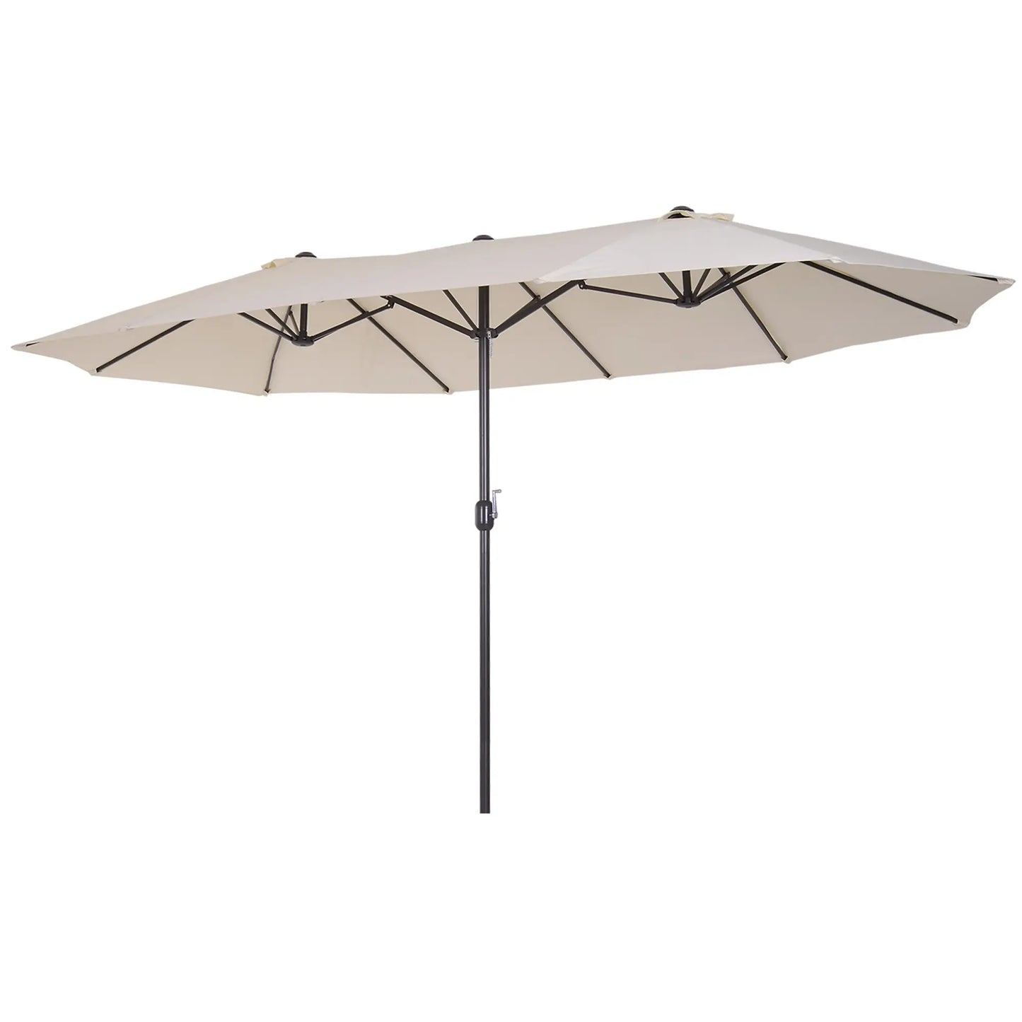 4.6m Double Garden Parasol - Beige