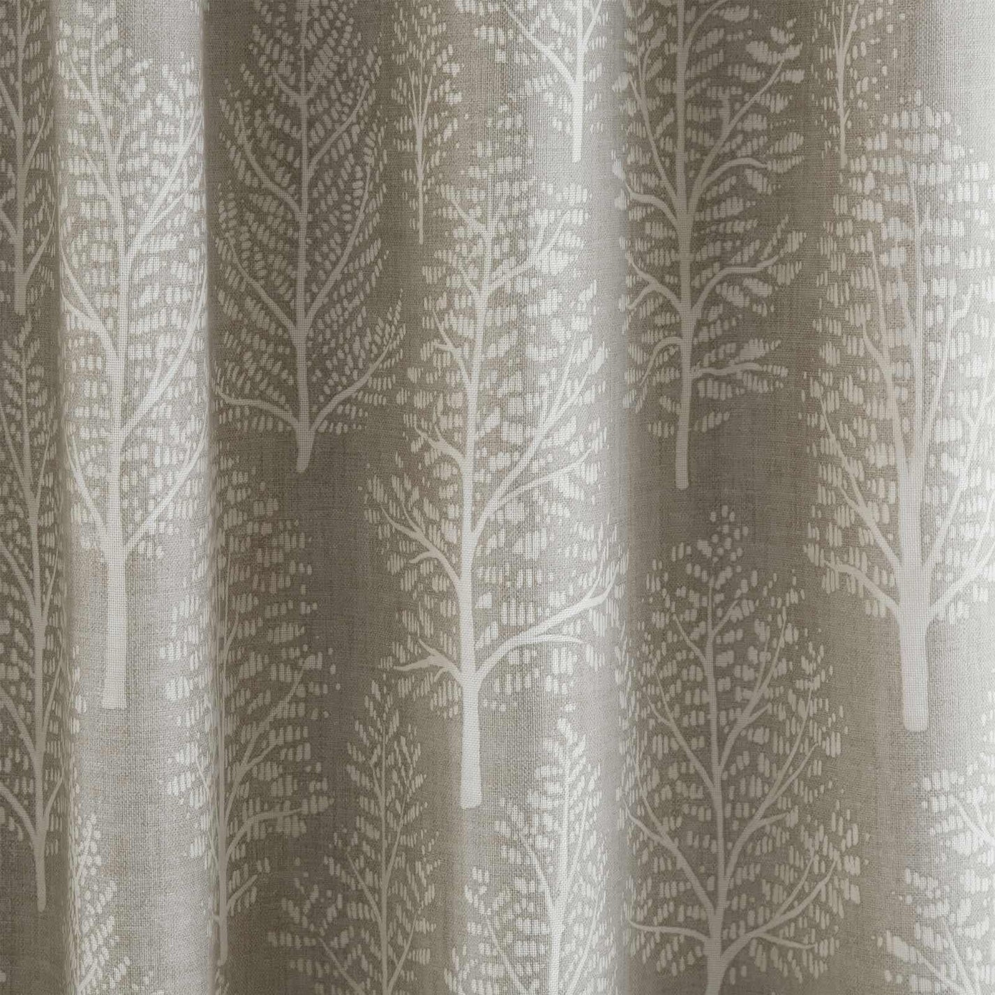 Natural Alder Trees Lined Eyelet Curtains - Catherine Lansfield