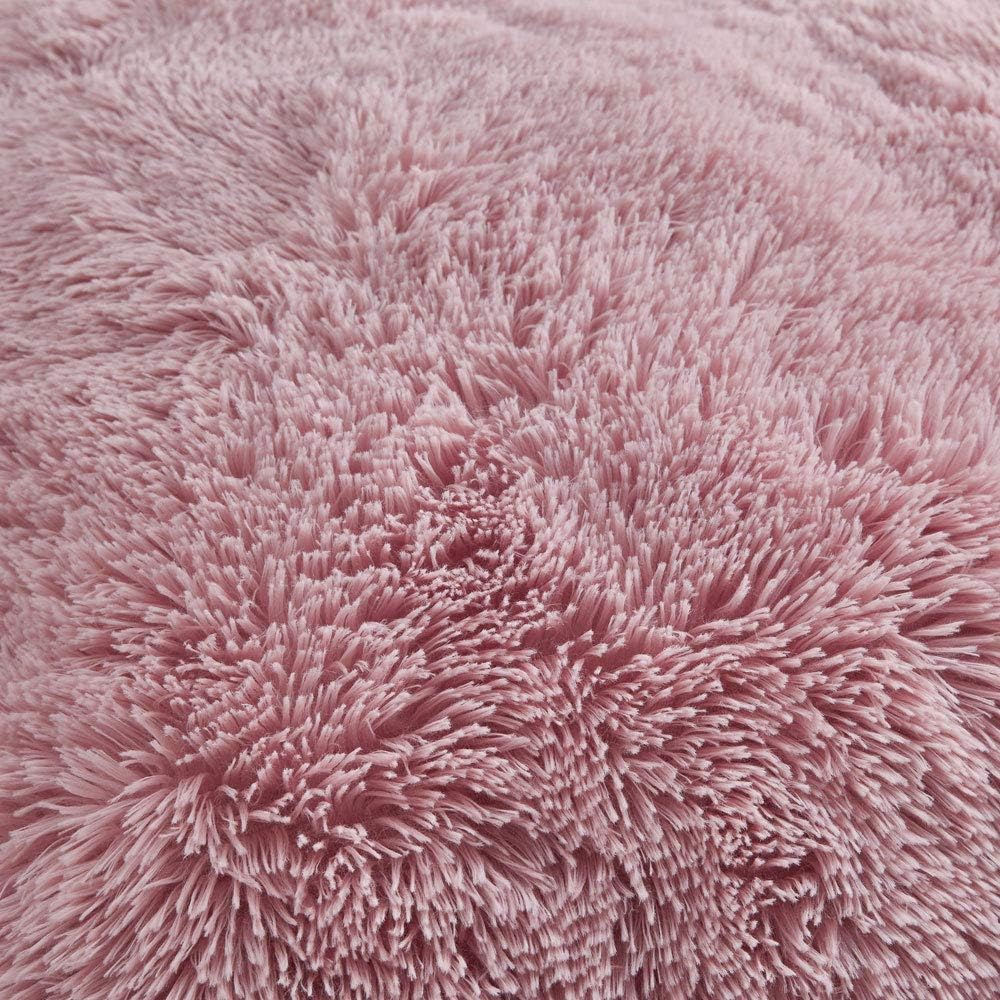 Cuddly Faux Fur Blush Duvet Cover Set by Catherine Lansfied